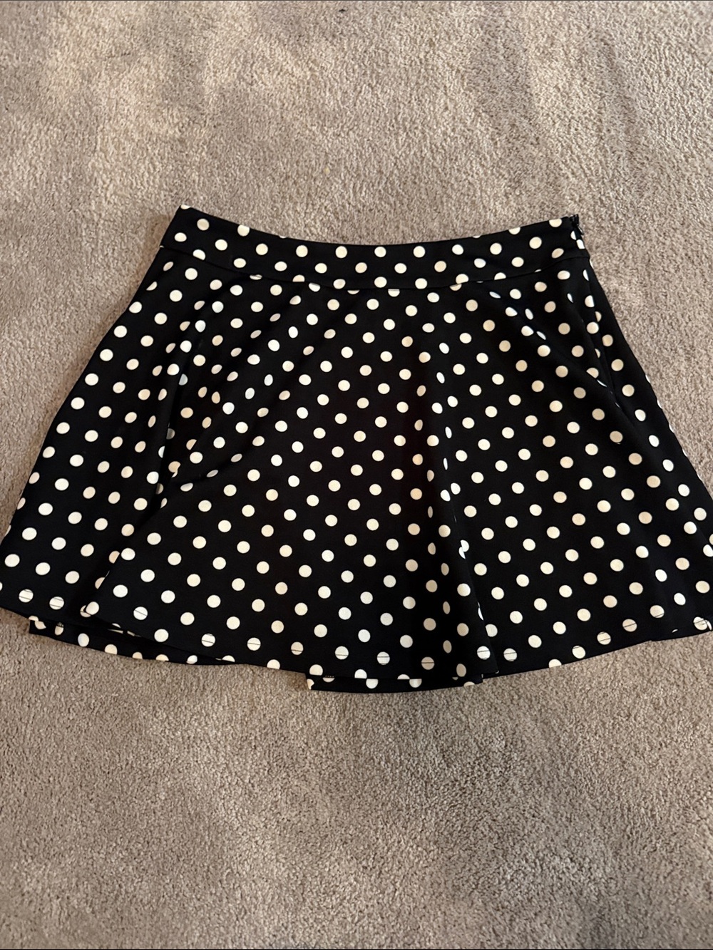 Girls Black Polka Dot Skater Skirt